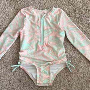 Cat & Jack Tropical Leaf Rashguard